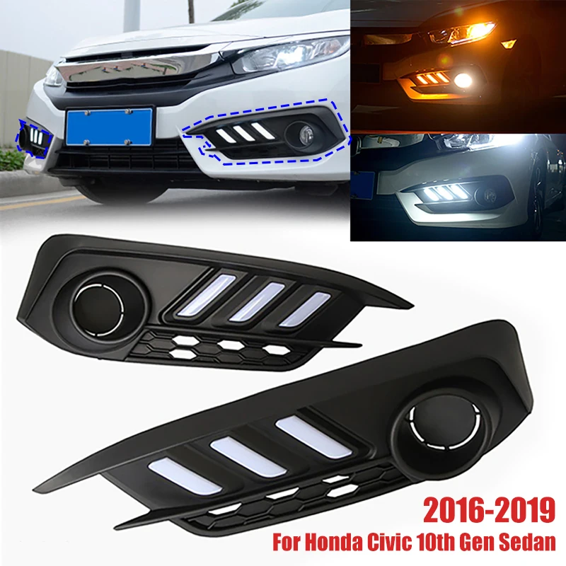 car-front-bumper-led-fog-light-daytime-running-light-for-honda-civic-10th-gen-sedan-2016-2019