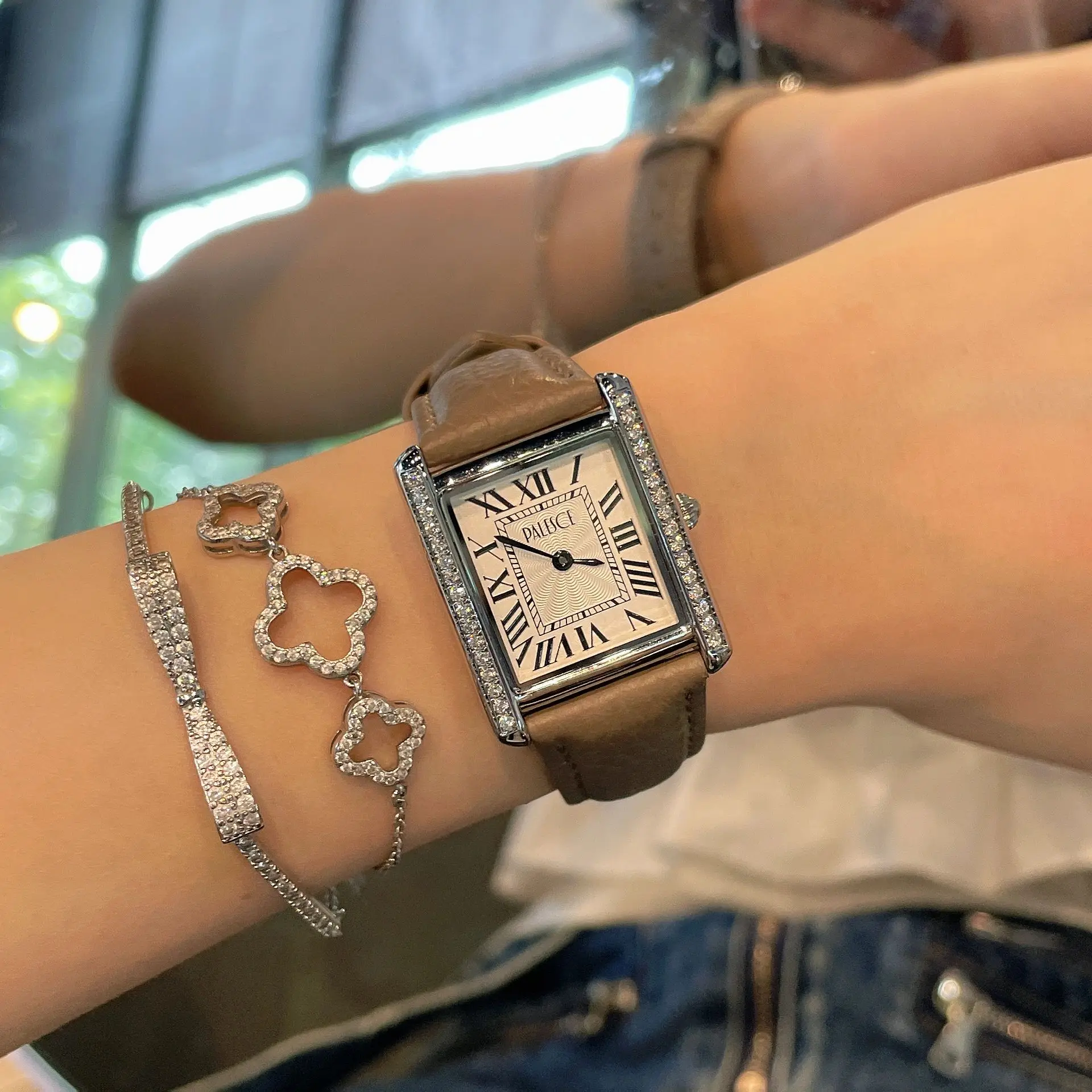 Square Diamond Women\'s Quartz Wrist Watch Fashion Trends Ladies Watches Designer High-end Luxury Birthday Gifts Free Shipping