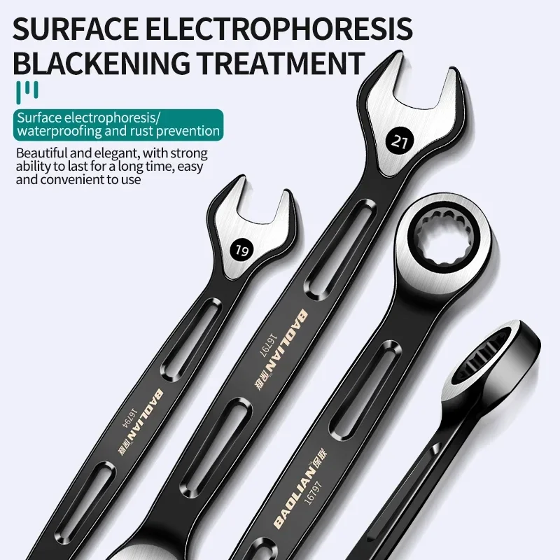 Metric Dual-Purpose Combination Wrench – Anti-Slip, Labor-Saving Design