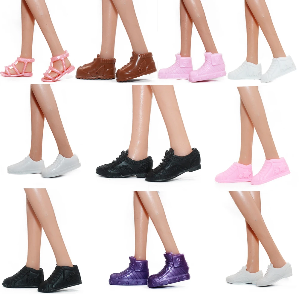 Shoes Doll For Barbie Dolls Accessories Sandals Playhouse Toy Colorful Cute Heels Fashion Hangers Doll house doll shoes doll accessories