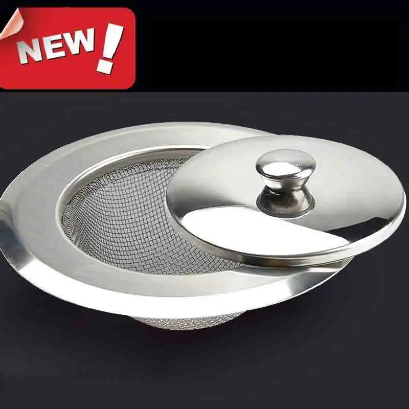 

Stainless Steel Sink Filter Waste Plug Hair Catcher Drains Bathroom Floor Drain Kitchen Anti-clog Strainer with Deodorant Cover