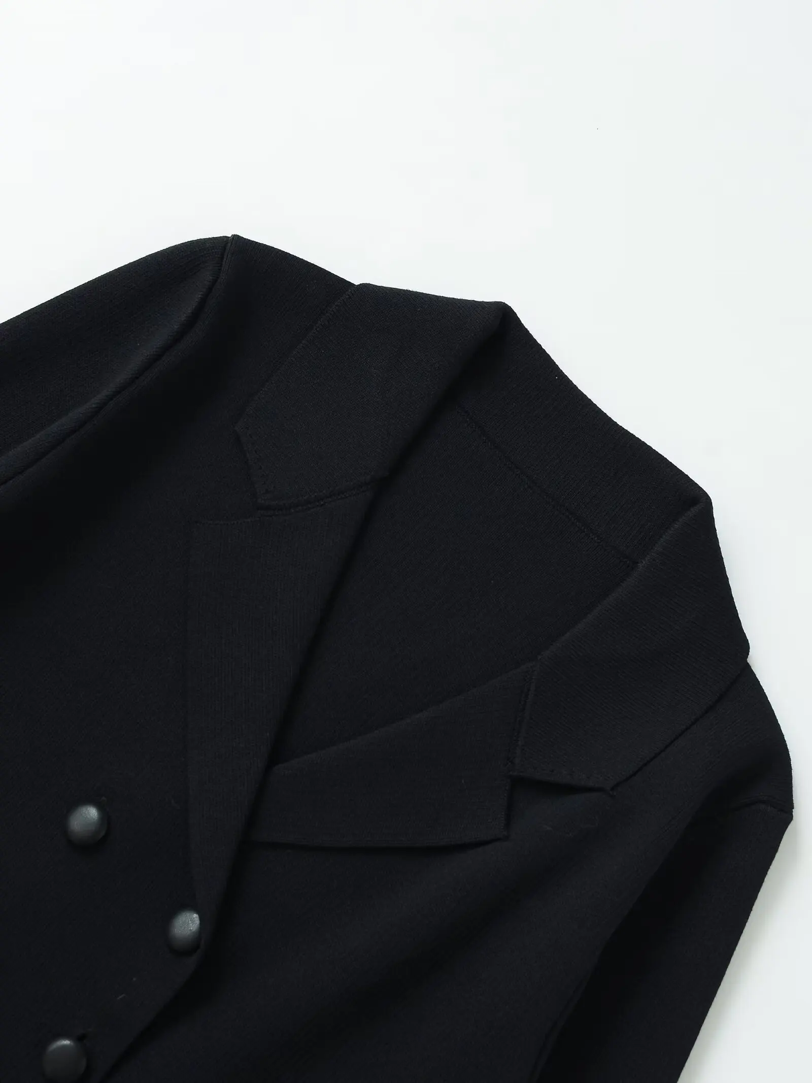 Women Elegant Temperament Knitted Cardigan Slim Double Breasted Turn-Down Collar Female Autumn Winter Blazers Coat Streetwear