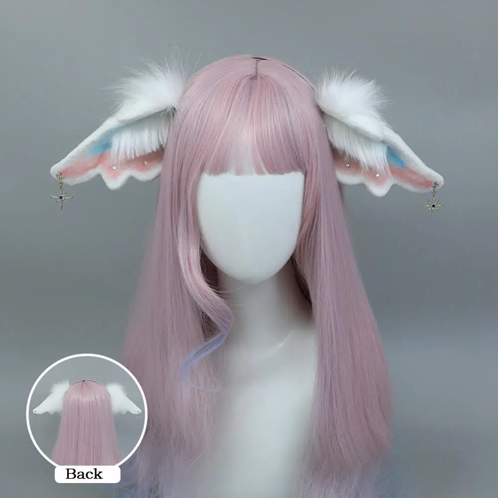 

Furry Fluffy Angel Wings Sheep Ears Headband Lolita Realistic Faux Fur Hair Hoop Simulation Anime Masquerade Cosplay Accessories