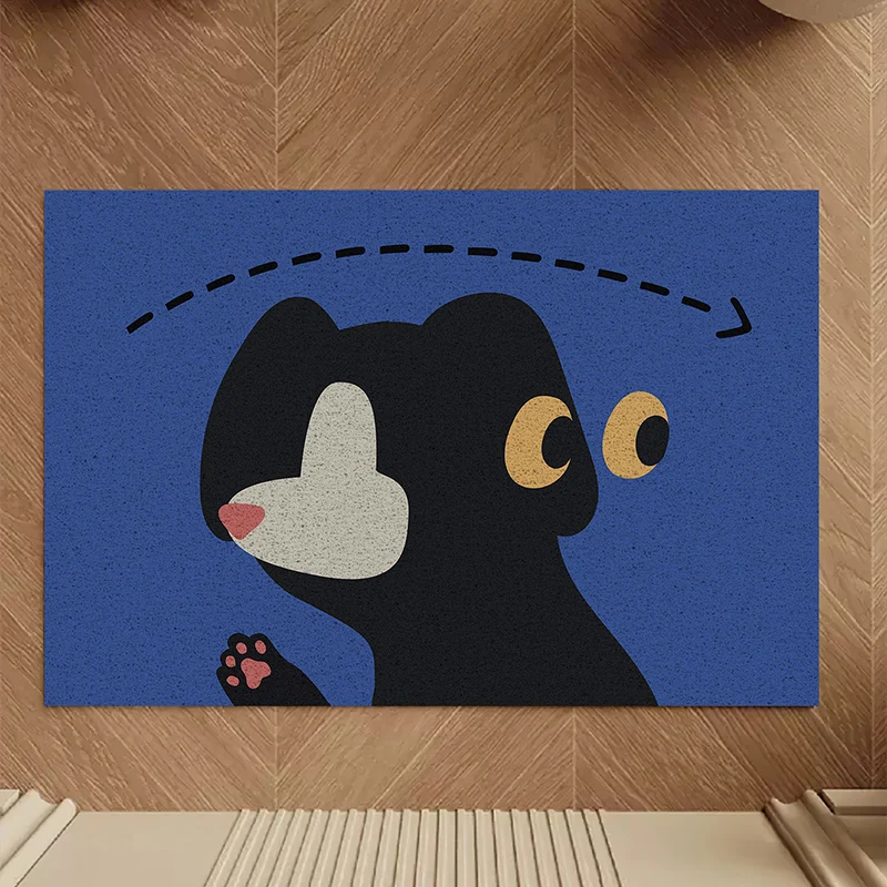 

Мультяшный коврик для входного пола, коврик для входной двери, коврик для чистки входной двери, устойчивый к загрязнениям коврик, домашний Противоскользящий коврик для ног с резьбой