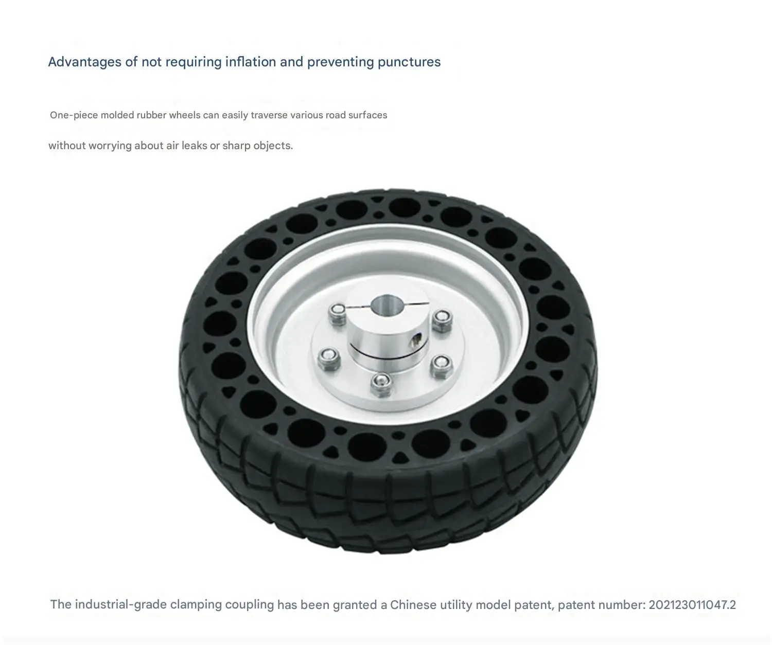 WHEELTEC Honeycomb Drive Wheel, Specialized Tire for Robots, Made of TPE Environ