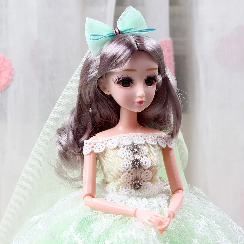 

45cm Beautiful Fashion Colorful Girl Princess Doll Toys Children Birthday Gift Girls Play House Toys Joint Movable Wedding Dolls