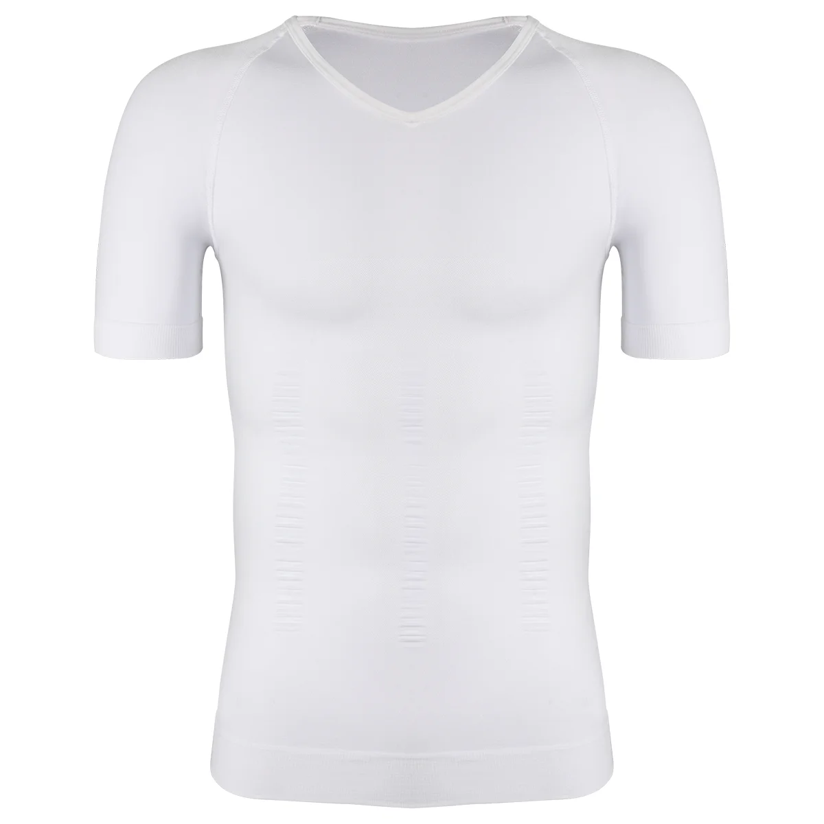 Mens Body Shaper V-Neck Compression Shirts Sleeveless Slimming Undershirt Workout Abs Tank Tops Abdomen Tummy Control Shapewear