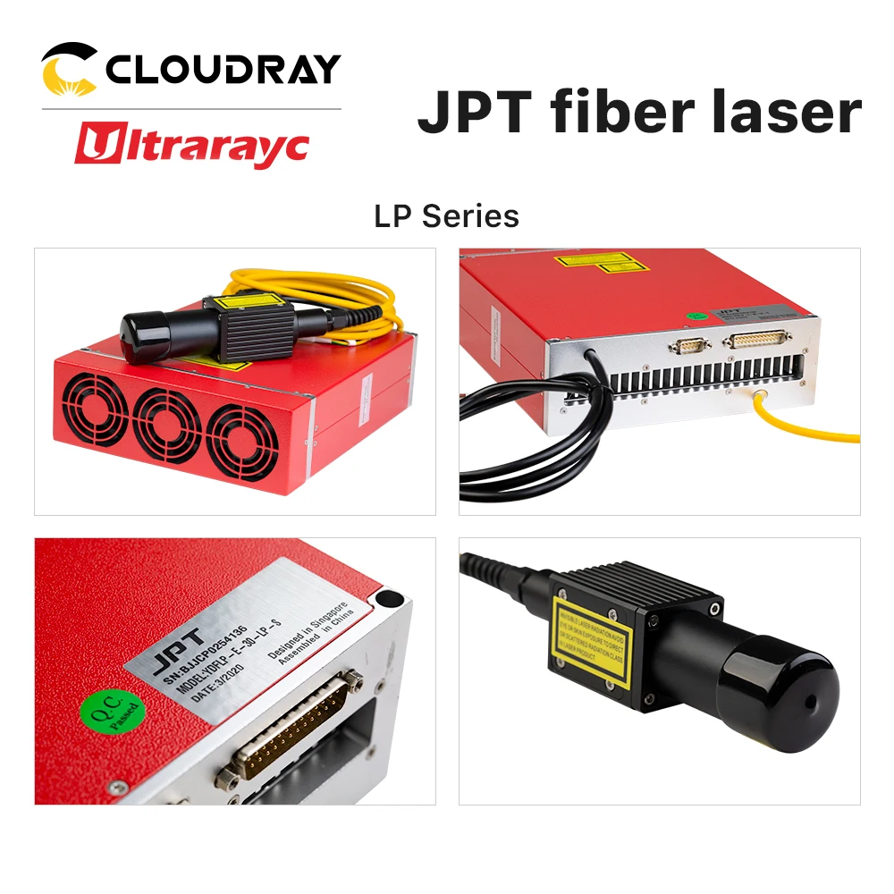 Ultrarayc JPT LP M7 MOPA 섬유 레이저 공진기 20W 30W 50W 60W 1064nm 섬유 레이저 마킹 기계 부품용 넓은 주파수