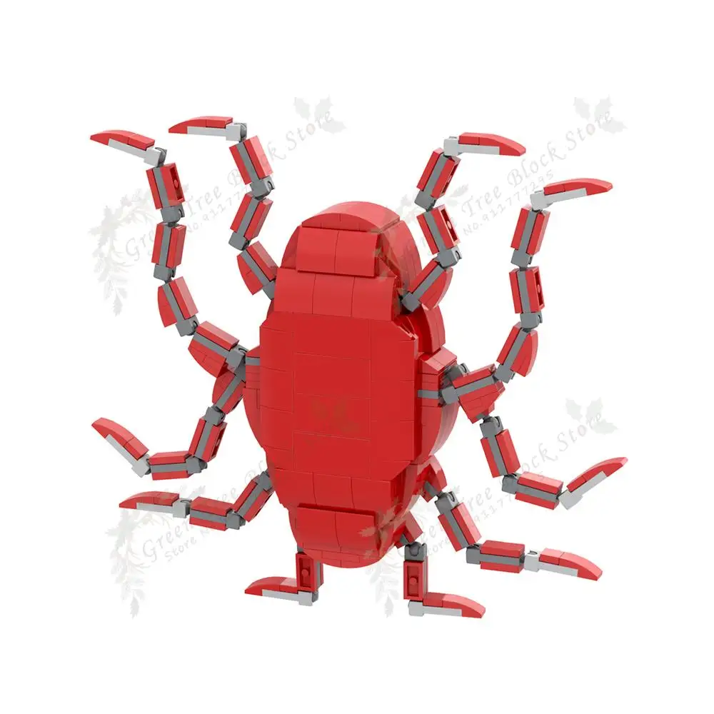 MOC1287 크리에이티브 시리즈 레드 반반 빌딩 블록, 공포 게임 몬스터 캐릭터 모델 조립 벽돌 장난감, 어린이 선물, 451 개