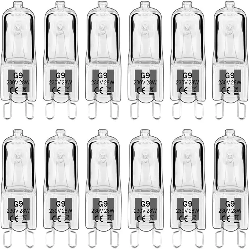 도매 10PCS G9 220V 20W 25W 40W 에코 할로겐 전구 캡슐 LED 램프 전구 삽입 비즈 크리스탈 램프 할로겐 전구
