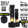 Professional 2PCS BL600 BL800 BiLLPRO Hairtrimmer Charging base Barbershop Oil Head Engraving Barber 2000mAh HairClipper for Men 1