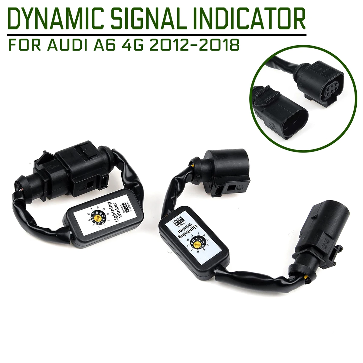 

Black Dynamic Turn Signal Indicator LED Taillight Add-on Module Cable Wire Harness 2012 2013 2014~2018 Tail Light For Audi A6 4G