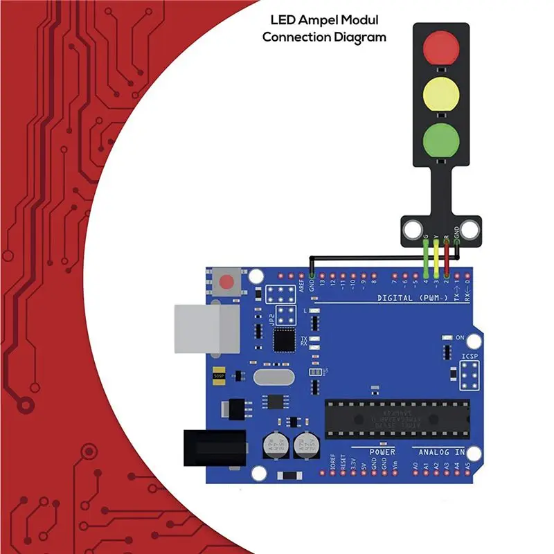25X LED 신호등 모듈 창의적인 DIY 미니 신호등 3.3-5V 아두이노와 호환 가능
