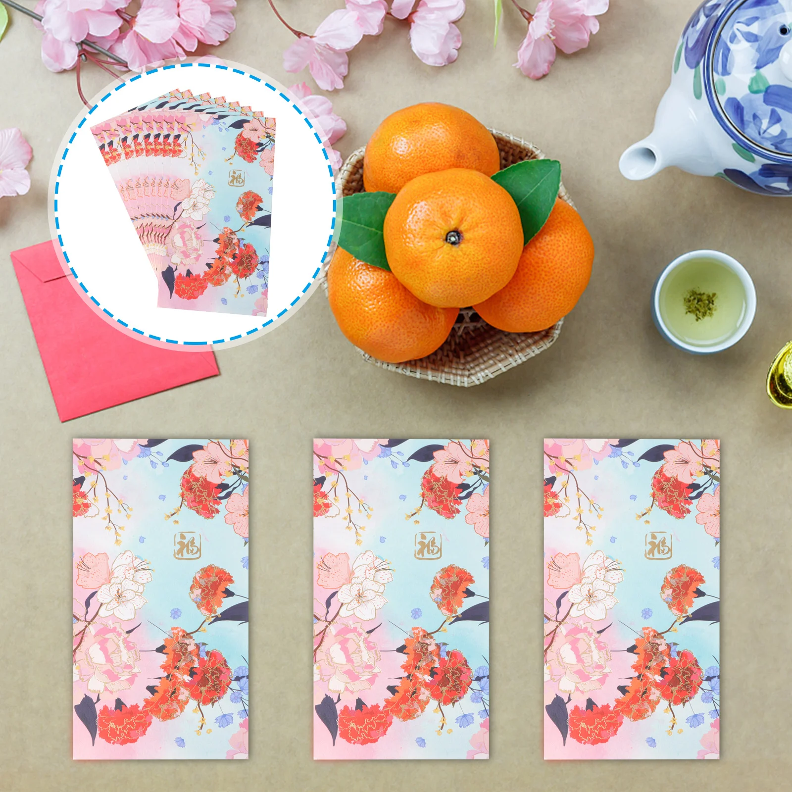 

8 шт., детский бумажный конверт с цветами