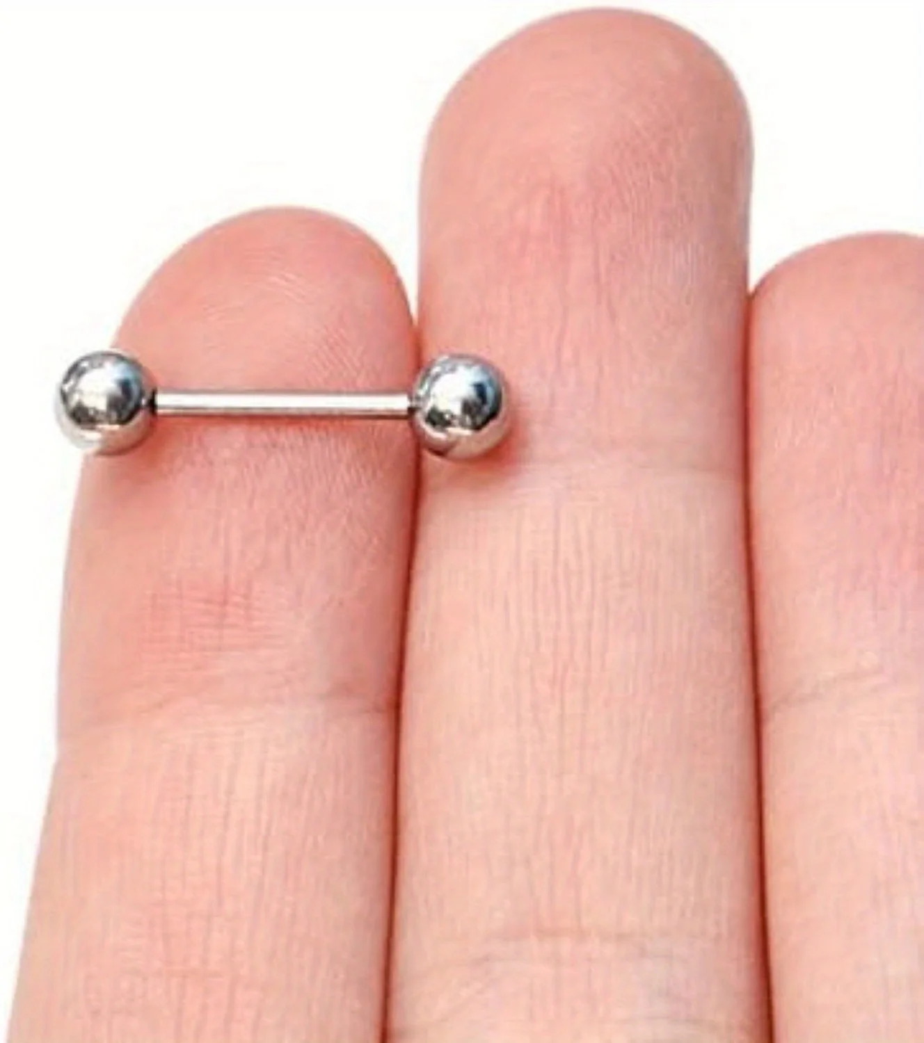 50-teiliges Körperpiercing-Set, Herz-C-förmiger L-förmiger Nasenring, Edelstahl für Nasen, Lippen, Zunge, Augenbrauen, Knorpel, Ohrstecker – Detail 6