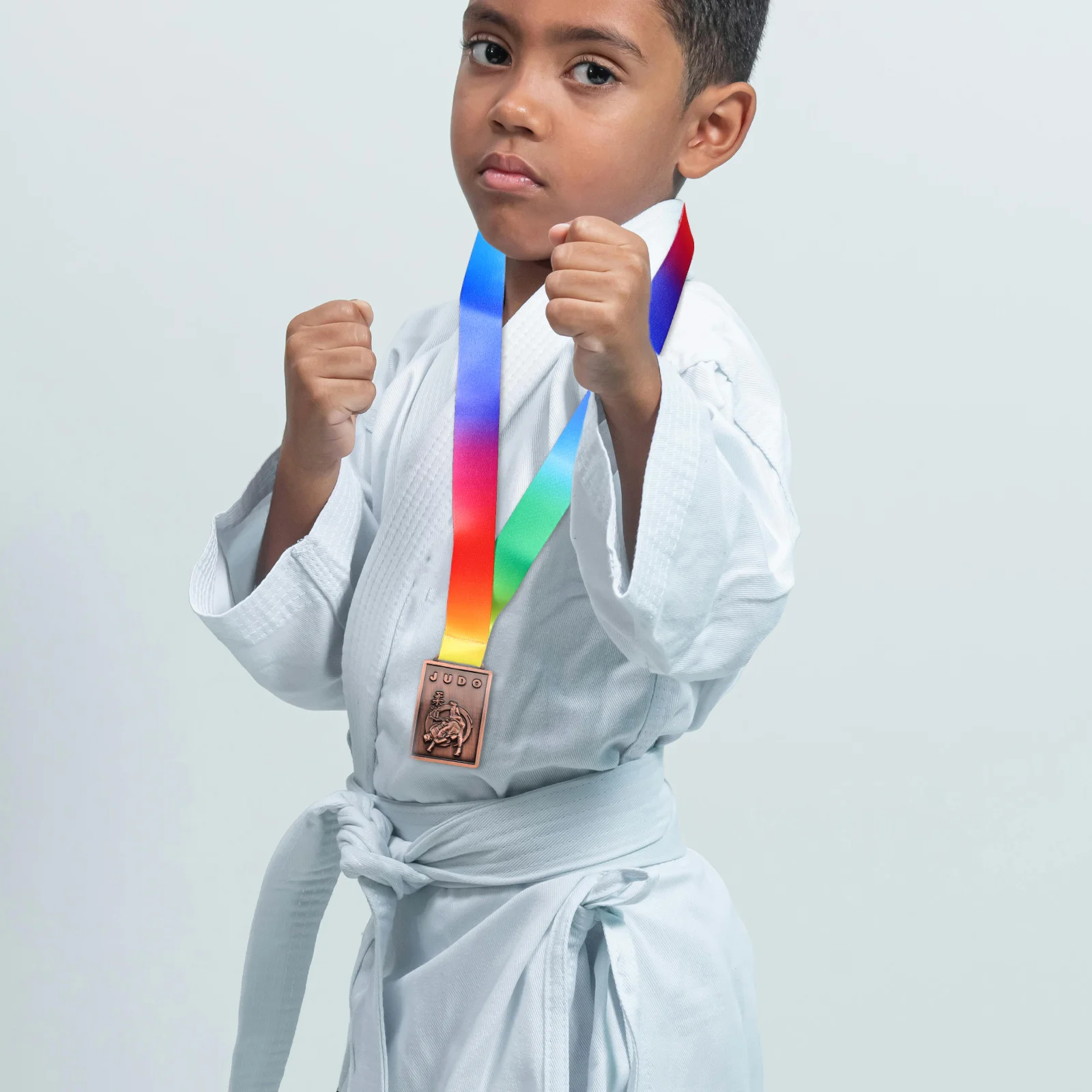 Judo Medal Gold Award Medals Fight First Place Zinc Alloy Silver Bronze Metal Student