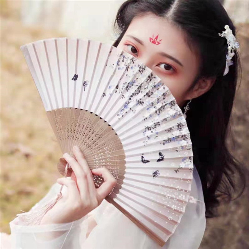 Bamboo Japan Fold Hand Fans Wedding Favors And Gifts Traditonal Chinese Japanese Sakura Cute Folding Fan Children Silk China