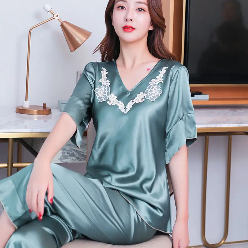 

Женская пижама с коротким рукавом, размеры до 4XL