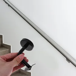 3/5Pcs Handrail Bracket Professional Solid Stainless Steel Handrail Wall Mounted Shelvesed Shelvesed Brackets Supports Black