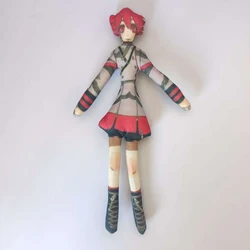 Kasane Teto Anime Plush Doll - Decorative Cosplay Figure with Wire Skeleton - 28cm (A)