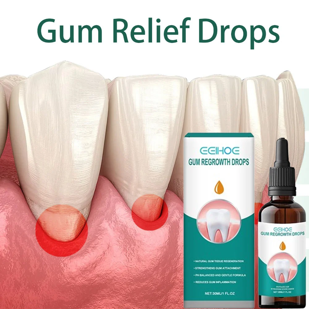 Gum Relief Drop Repair Damaged Gums Relieve Toothache Strengthen Teeth And Gums Remove Yellow Plaque Stains Gum Care Gum Repair Drops,Teeth Health Product