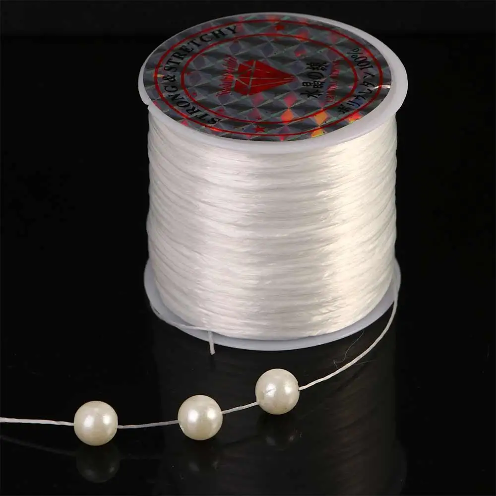 DIY 60m Rope Elastic Bracelets Craft Fibre Wire Beading Thread Stretch Cord