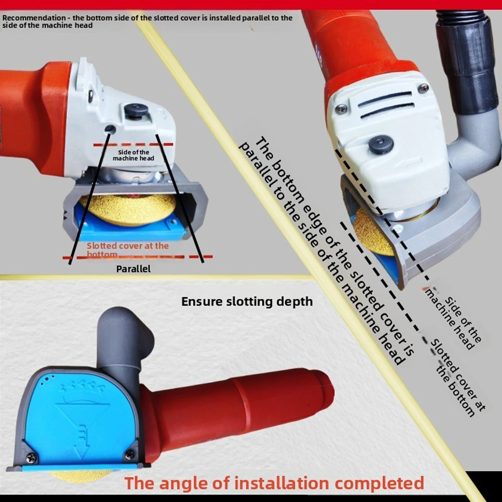 Grinding Dust Shroud Clean 4-4.5in Angle Grinder Dust Shroud Cutting High Efficiency Effective Easy To Install for Wall Floor