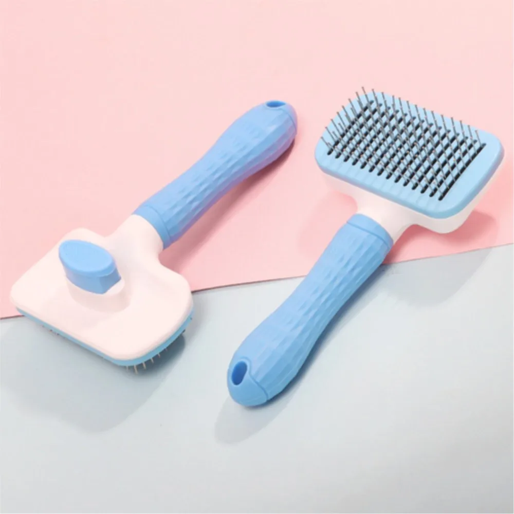 

ZK30 Dog Self Cleaning Slicker Brush Cat Brush with Massage Particles Removes Loose Hair Dogs Grooming Comb Promote Circulation