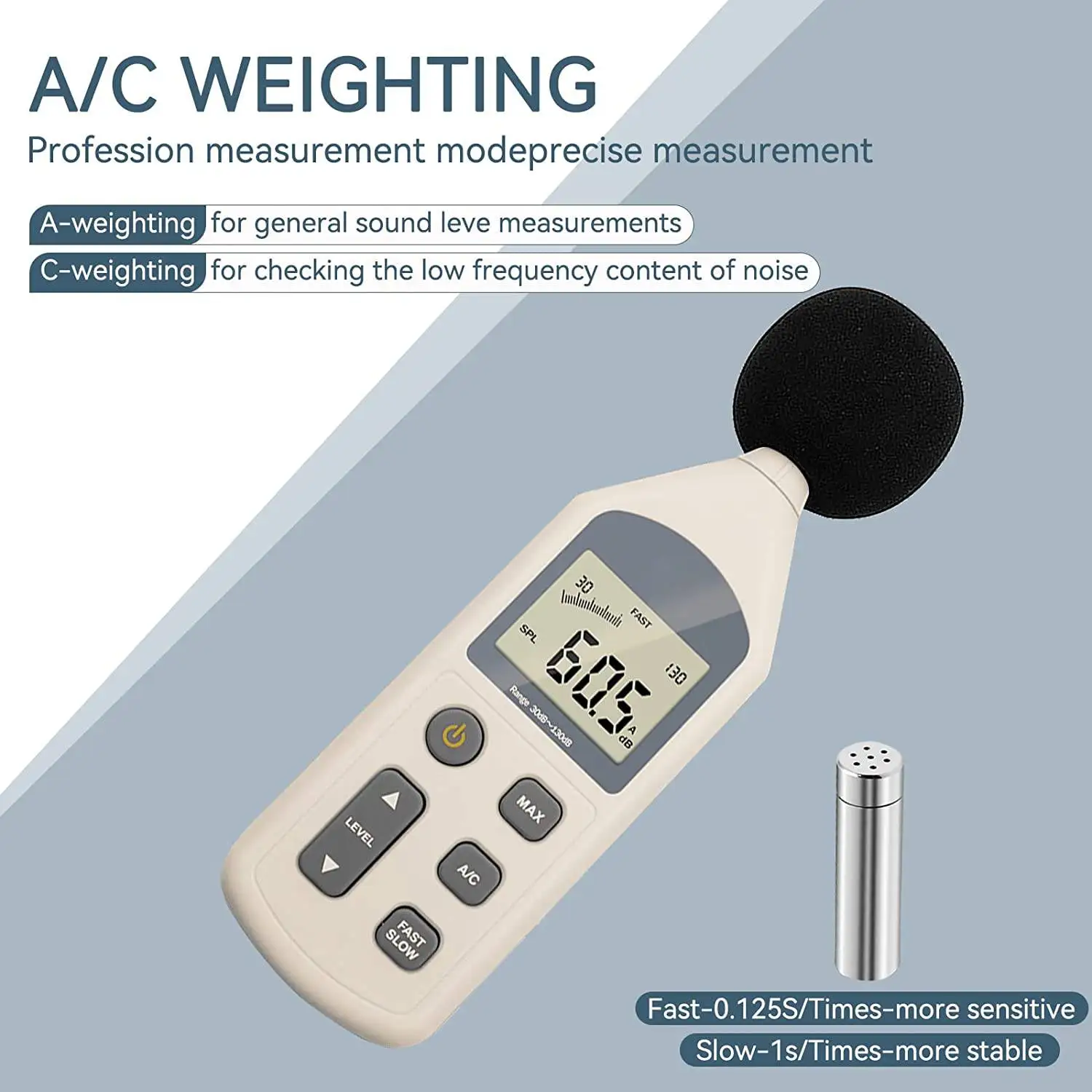 Decibel Meter Digital Sound Level Meter 30130dB Decibel Noise