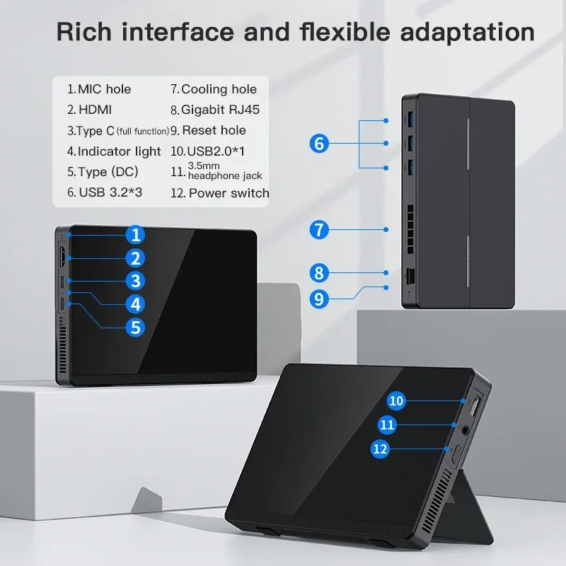 SZBOX 7 インチ Alder Lake N200 ミニ PC Windows 11 DDR5 16