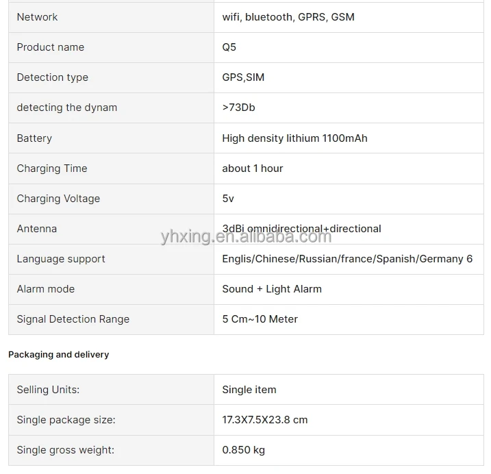 휴대용 개인 정보 보호 장치: 6채널 2G 4G WiFi GPS 신호 감지 장치 (추적 및 위치 확인 방지)