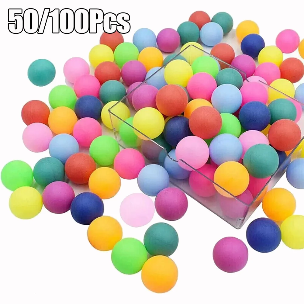 50/100Pcs Mixed Colours Ping Pong Balls 40mm High Elasticity Table Tennis Ball Durable PP Material Training Balls