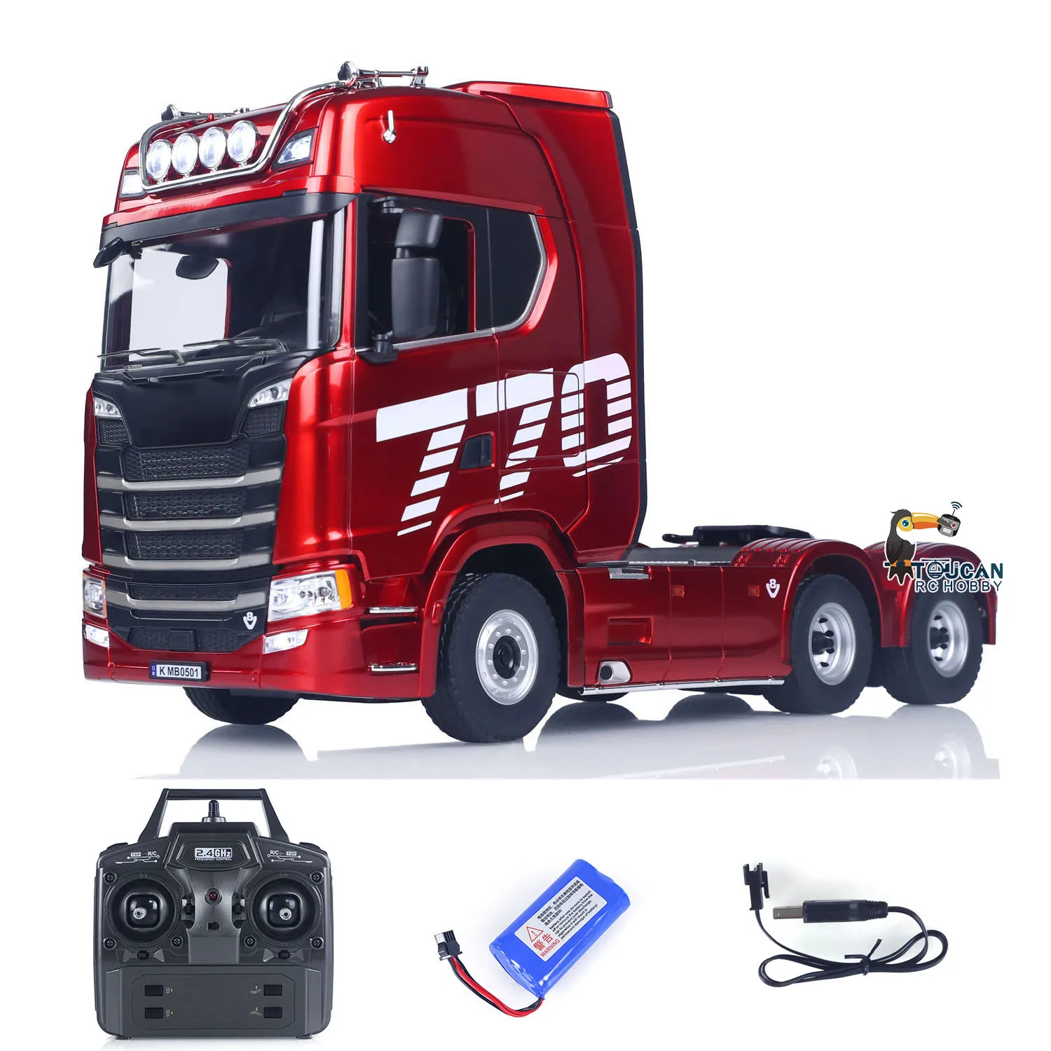 1/18 HUINA 1501 RC 트랙터 트럭 770S 플라스틱 모델 RTR 7.4V 배터리 19CH 라이트 사운드 RC 트럭 트럭 RC 자동차 소년 장난감