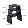 Riser for Counters, Different U-Shaped Displays Set of 3 Black Acrylic 6