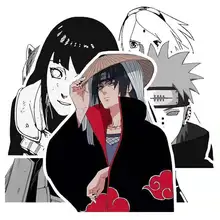 

New Anime Naruto Handbook Sticker Kakashi Sasuke Diary Decoration Waterproof Laptop Luggage Black and White Cool Sticker