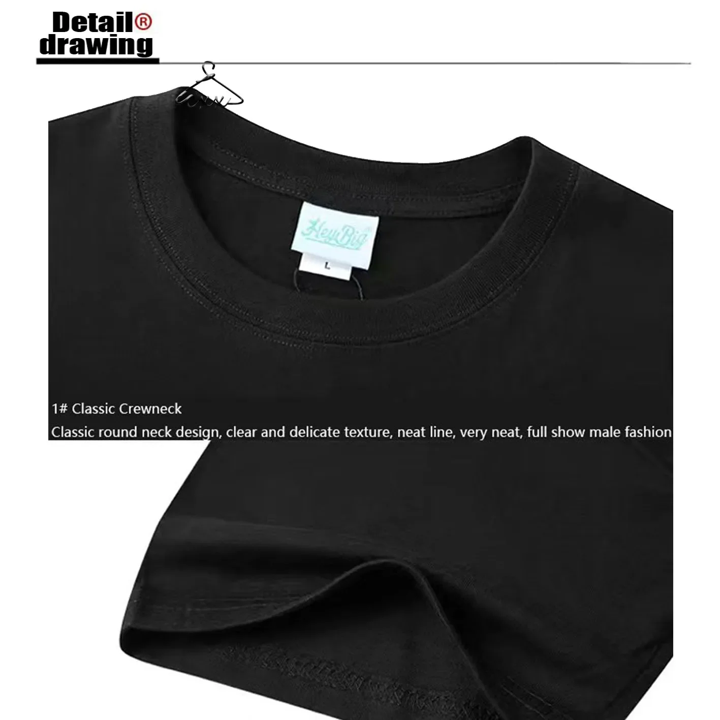 Description Picture 6 of itemFashion Brand Men T Shirt Casual Retro Stone New Logo Print Loose T Shirts Quick Drying breathable Summer Leisure Cotton Tees