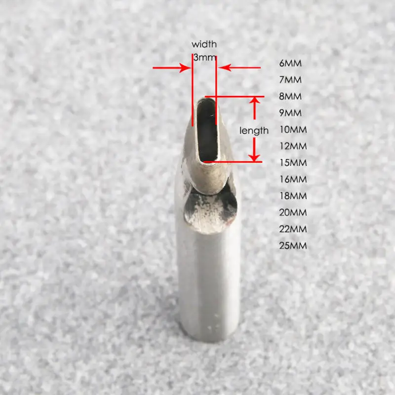 3mm Wide Oval Steel Punch Hole Tool