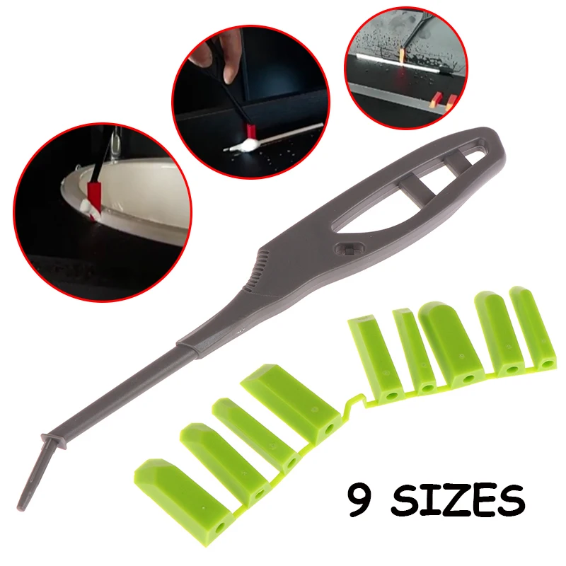 

Glass Glue Angle Scraper Sealant Spreader Finishing Tool Kit for Window Ceramics Tile Bathroom Kitchen Sink Shower Tile Joint