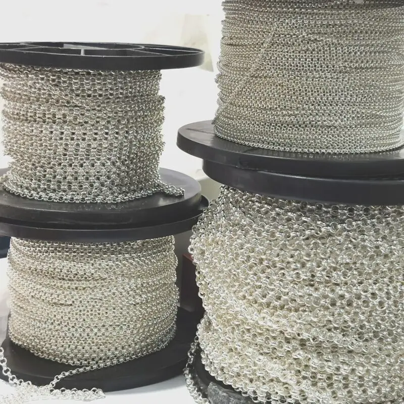 Chain Style Rope Curb Rollo 0-5-Meter-Solid-925-Sterling-Silver-Rollo-Loose-Chain-Rolo-Rope-Link ...