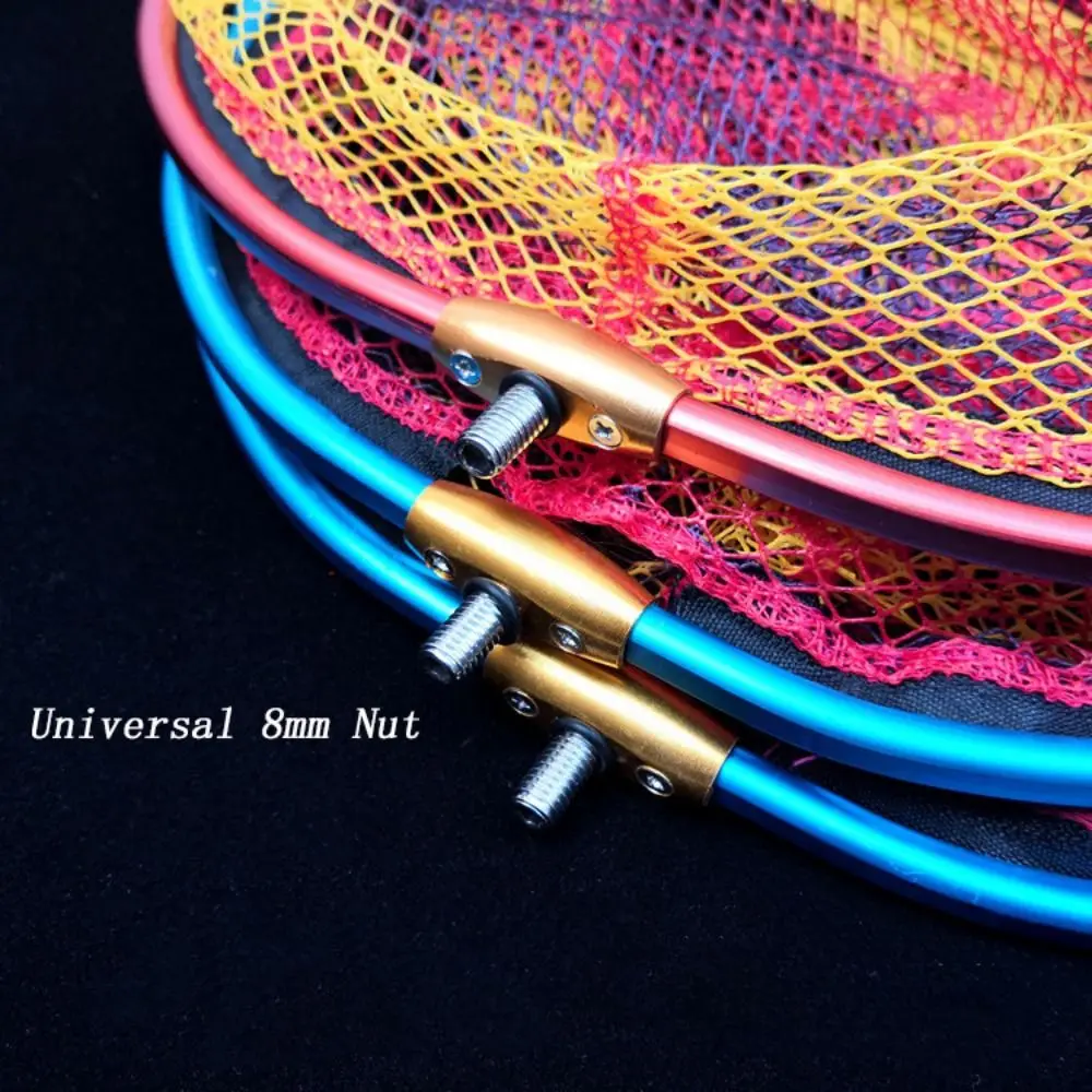 Aluminium Legierung Fischernetze Kopf Faltbare Mesh Bunte Vertiefen Fischernetze Angeln Scoop Langlebig Angeln Hand Net – Detail 5