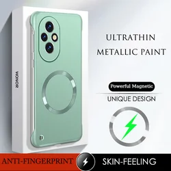 Ultrathin Frameless Magnetic Wireless Charging Hard Shell Case - Magic 6 (Green)
