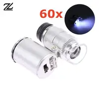 60X Illuminated Microscope Portable Handheld Jeweler Magnifier With LED Light Mini Pocket Magnifying Glass For Home And Office 1