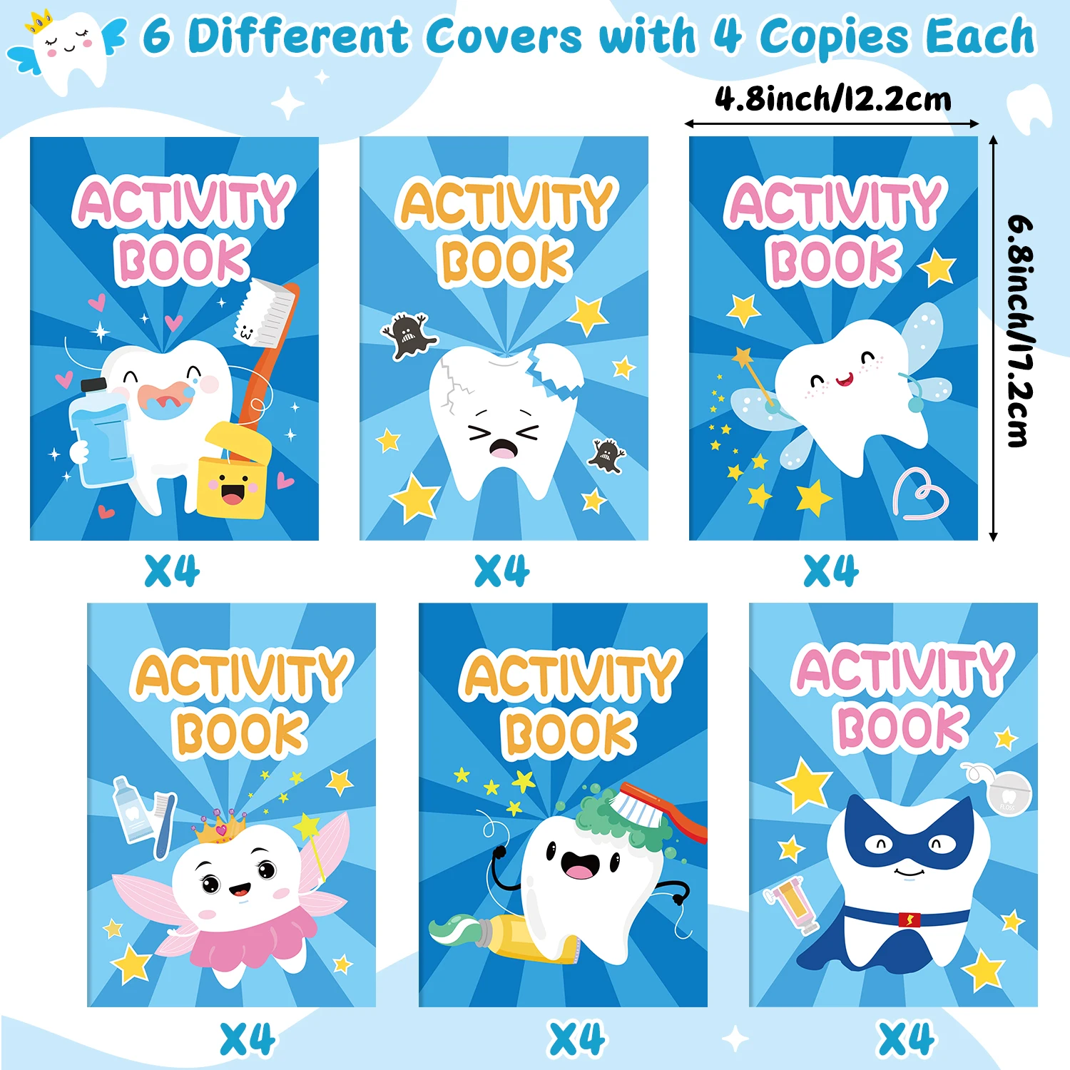 24pcs Diy Coloring Books Filling The Space Game Images Paper Color Space Practice Workbook Painting Art Book For School Drawing 5
