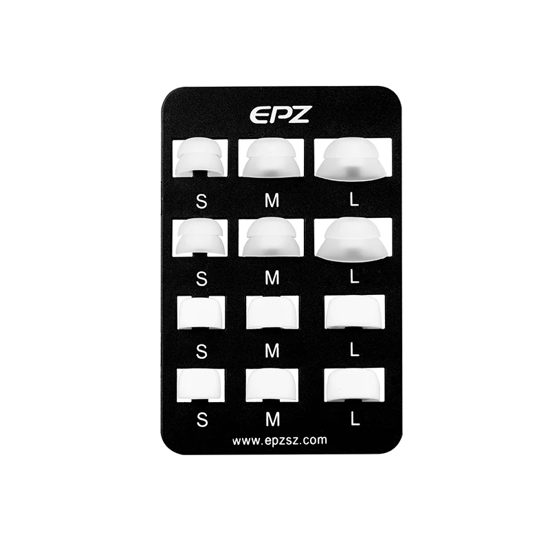 이어폰 용 EPZ 이어폰 이어팁 실리콘 커버 캡 교체 이어 버드 IEM 이어 버드 이어 캡 이어 플러그 이어 패드 쿠션 12Pcs