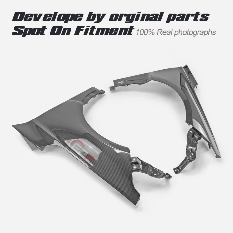Honda Civic Fl5 Type-r Oe 탄소 섬유 경량 프론트 베인 펜더에 적합