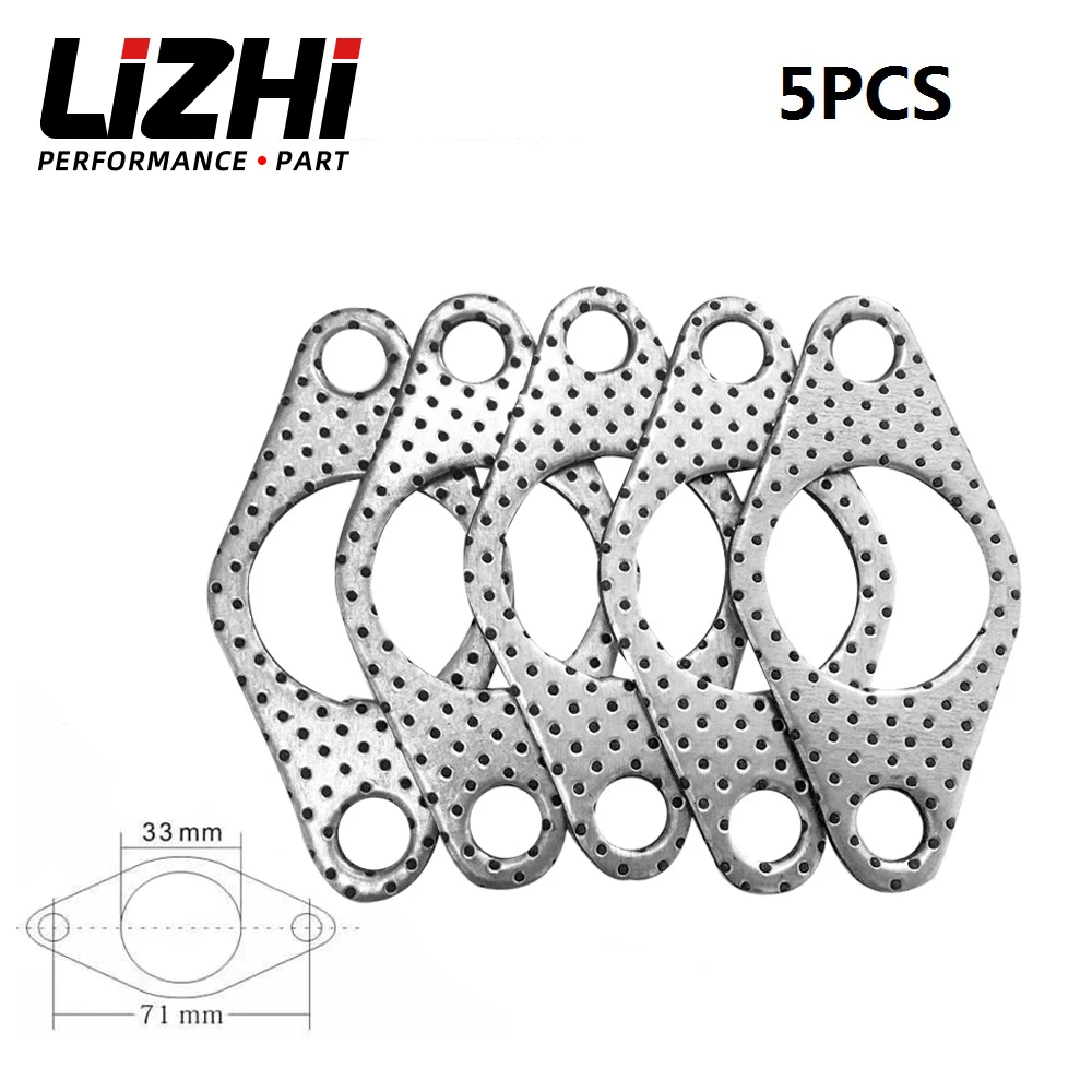 Lizhi - 5 Pz Grafite Alluminio Wastegate Scarico Tubo Tubo Flangia Guarnizione 35Mm/38Mm Turbocompressore Lz4954
