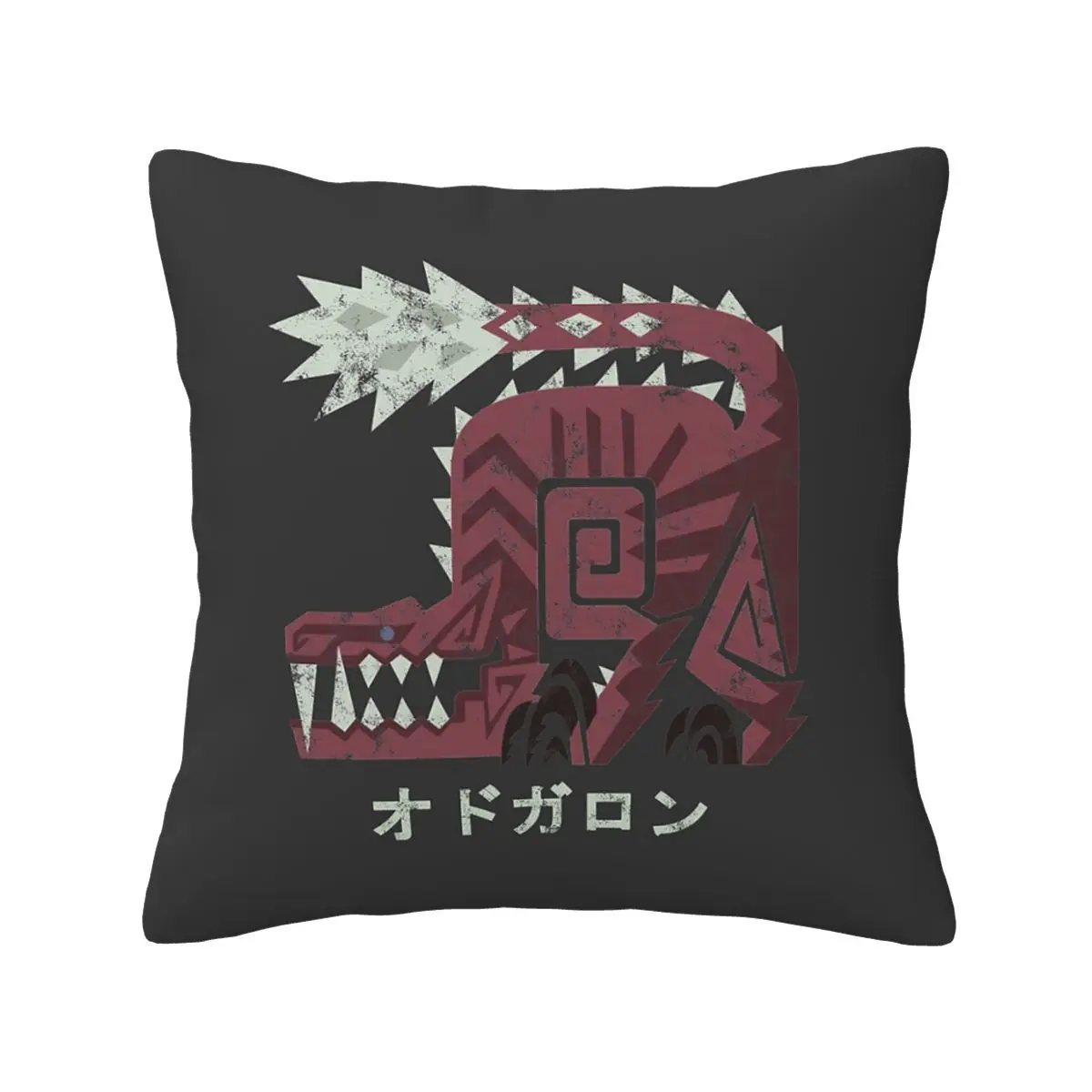 Чехол для подушки с изображением монстра Hunter World Odogaron Kanji Icon