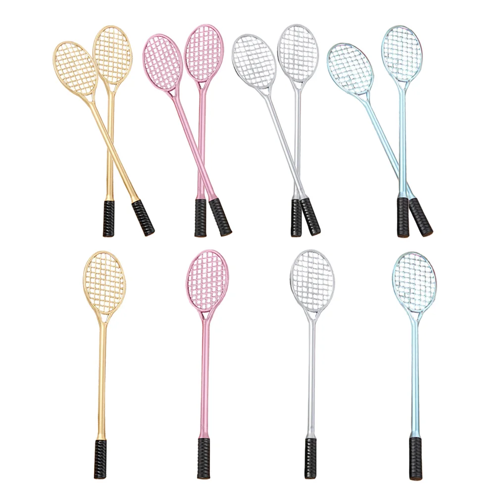 

12 Pcs Badminton Racket Pen Writing Office Student Gel Gels Small and Fresh Fine Point Cute Things for School Plastic Gift Ink