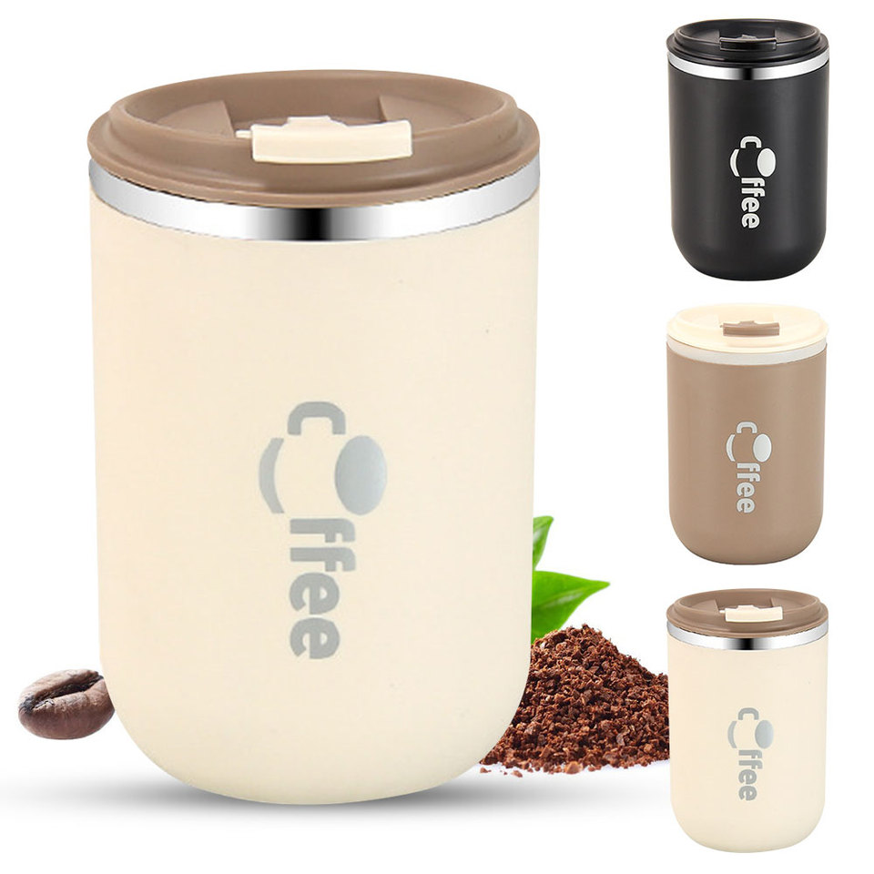 500ml Thermal Coffee Mug Stainless Steel Thermos Bottle Straw Cup Double Wall Vacuum Flask Insulated Cup Milk Tea Drink Bottle