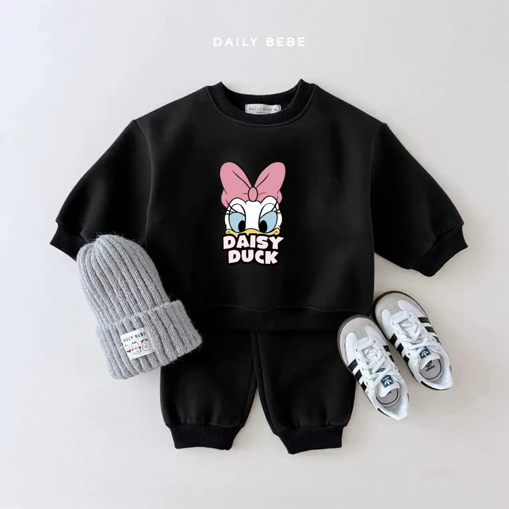 Ensemble Enfant Daisy Duck Noir | Sweat & Pantalon Confort